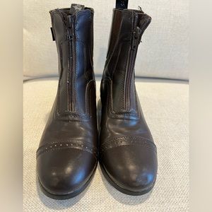 Gently Used Saxon Paddock Boots. Brown. Size 7.5
